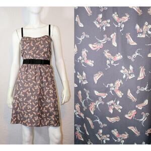NWT LC Lauren Conrad High Heel Shoe Print Dress